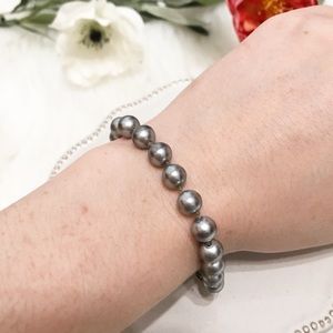 • Vintage • Grey Pearl Bracelet